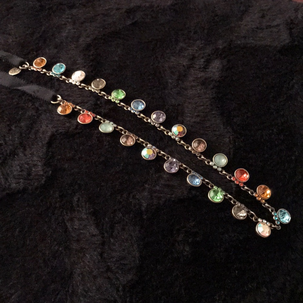 Lori Goldstein Dew Drops Ribbon Necklace